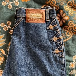 Vintage High Waist Western Jeans